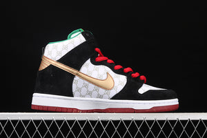 SB Dunk High Premium SB White Metallic Gold-Black 313171-170