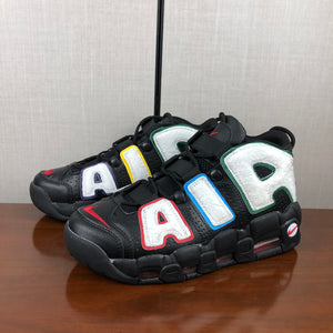 Air More Uptempo “Fleece” Black University Red-White