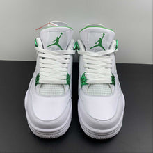 Cargar imagen en el visor de la galería, Air Jordan 4 Retro White Metallic Green
