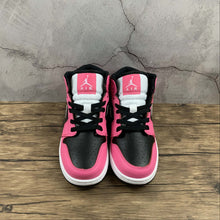 Cargar imagen en el visor de la galería, Air Jordan 1 Mid (GS) Black-White-Pinksicle 555112-002
