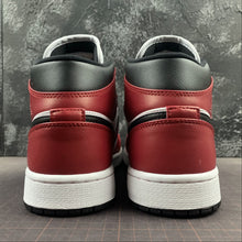 Cargar imagen en el visor de la galería, Air Jordan 1 Mid Black Black Gym Red
