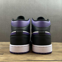 Cargar imagen en el visor de la galería, Air Jordan 1 Mid Black White Purple
