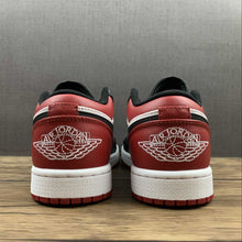 Cargar imagen en el visor de la galería, Air Jordan 1 Low “Bred Toe” Gym Red Black-White 553558-612
