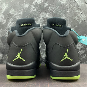 Air Jordan 5 Retro Quai54 Black Flourescent Green 255054-511