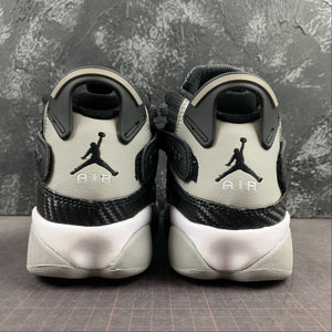 Air Jordan 6 Rings Black Medium Grey-White 322992-004