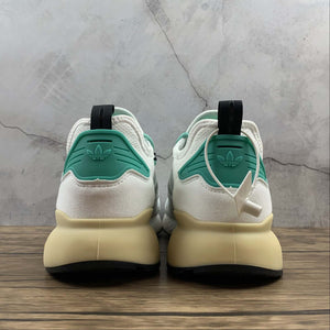 Adidas ZX 2K Boost Crystal White Grey One Hi-Res Green FX4172