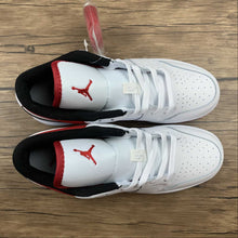 Cargar imagen en el visor de la galería, Air Jordan 1 Low (GS) White Gym Red Black 553560-118
