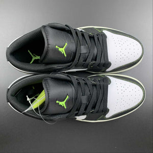 Air Jordan 1 Low Black Electric Green-White