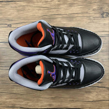 Cargar imagen en el visor de la galería, Air Jordan 3 Retro Black Court Purple Cement Grey CT8532-050
