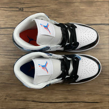 Cargar imagen en el visor de la galería, Air Jordan 1 Mid SE (GS) White Bright Crimson-Blue Hero (2021) BQ6931-114
