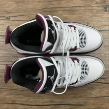 Cargar imagen en el visor de la galería, Air Jordan 4 Retro PSG White Bordeaux-Neutral Grey CZ5624-100

