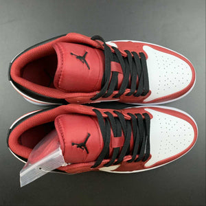 Air Jordan 1 Low Red White Black 553558-163