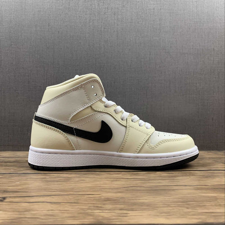 Air Jordan 1 Mid Coconut Milk Black (2021) BQ6472-121