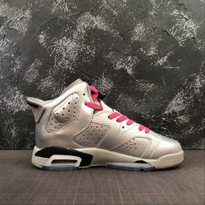 Air Jordan 6 Retro Metallic Silver Vvd Pink-Black 543390-009