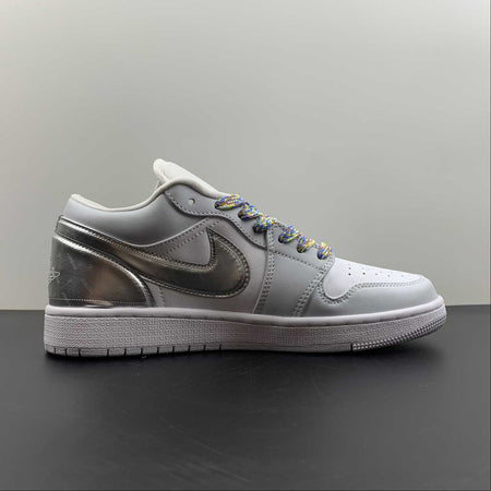 Air Jordan 1 Low SE White Metallic Silver-White DX6070-101