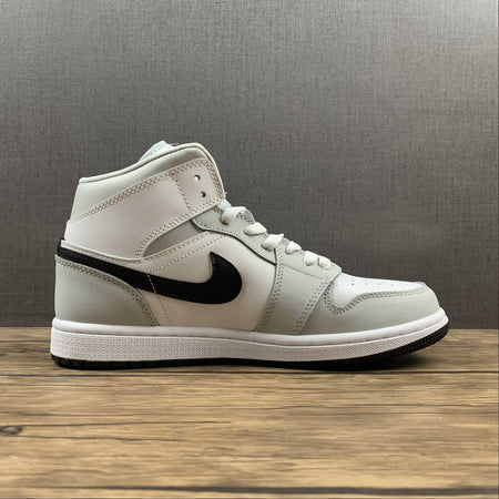 Air Jordan 1 Mid Grey Fog Black White BQ6472-015