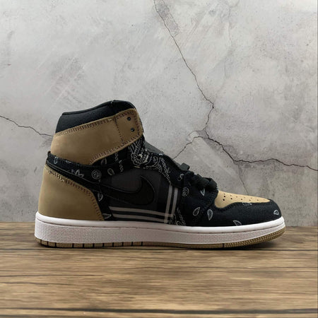 Air Jordan 1 High TS SP Black Black-Parachute Beige (2021) CK5088-001