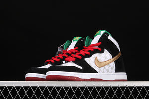 SB Dunk High Premium SB White Metallic Gold-Black 313171-170