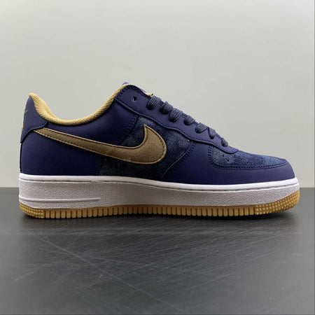 Air Force 1 07 Low Denim Blue Brown White Gold DD1259-400