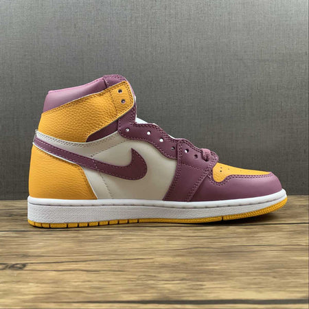 Air Jordan 1 High OG White Purple Yellow (2021) 555088-706