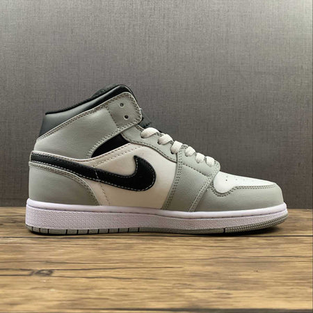 Air Jordan 1 Mid Lt Smoke Grey White Anthracite (2021) 554724-078
