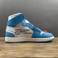 Cargar imagen en el visor de la galería, Air Jordan 1 x Off-White NGR White Dk Powder Blue-Cone AQ0818-148
