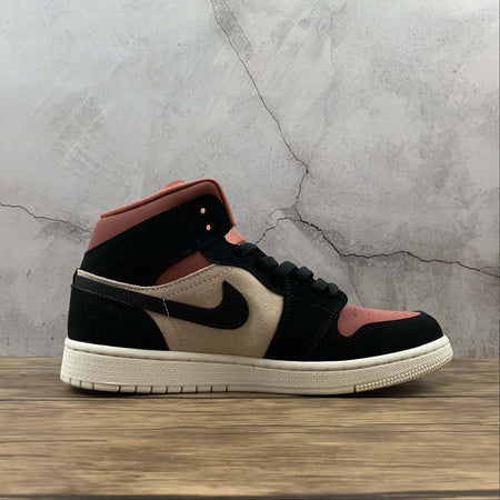 Air Jordan 1 Mid Particle Beige Black (2020) BQ6472-202