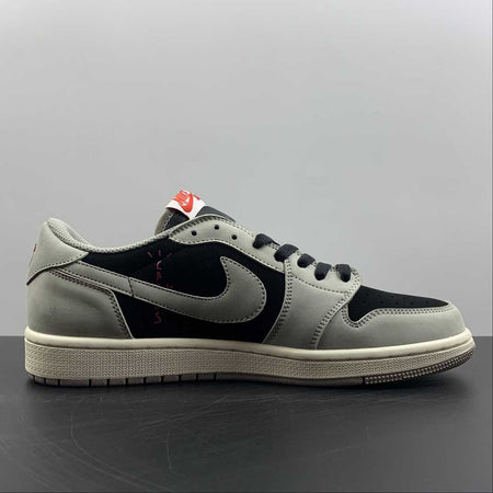 Air Jordan 1 Retro Low OG SP “Travis Scott” Black Gray Barb DM7866-712