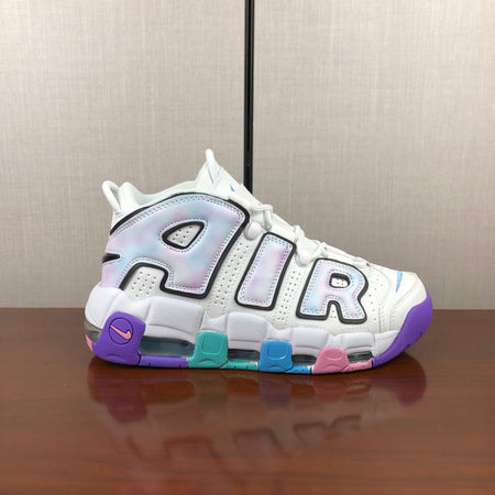 Air More Uptempo White Rainbow