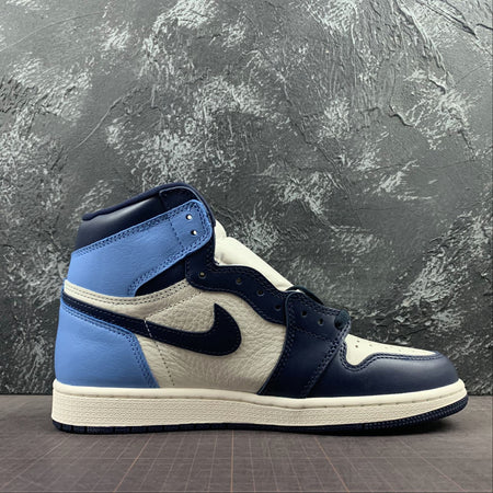 Air Jordan 1 Retro High OG Sail Obsidian-University Blue 555088-140