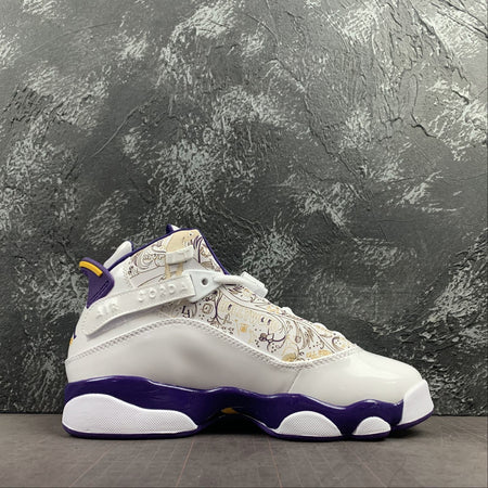 Air Jordan 6 Rings White Court Purple-Taxi-Silver 322992-152