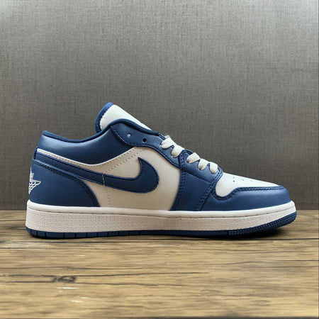 Air Jordan 1 Low White Dk. Marina Blue-White DC0774-114