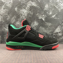 Cargar imagen en el visor de la galería, Air Jordan 4 Retro NRG Black Gorge Green-Varsity Red AQ3816-063
