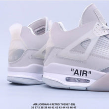 Cargar imagen en el visor de la galería, Air Jordan 4 Retro x Off White White Grey TYG967-ZBL
