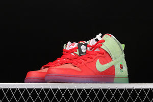 SB Dunk High Pro QS Strawberry Cough University Red Spinach Green CW7093-600