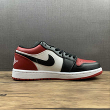 Cargar imagen en el visor de la galería, Air Jordan 1 Low “Bred Toe” Gym Red Black-White 553558-612
