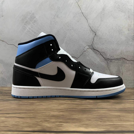 Air Jordan 1 Mid White Black University Blue (2021) BQ6472-102