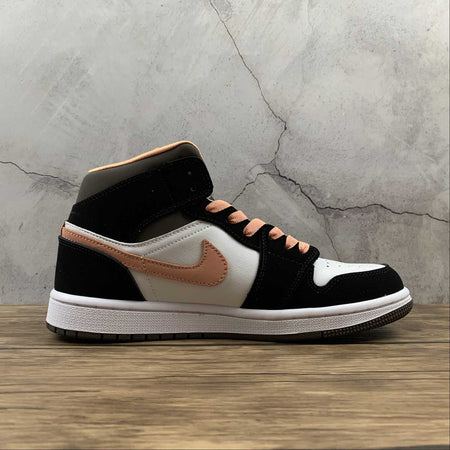 Air Jordan 1 Mid SE White Apricot Agate Black 2021 DH0210 100