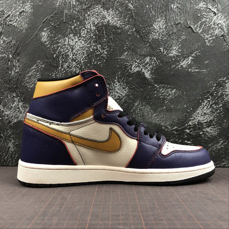 Air Jordan 1 OG X NIKE SB White Purple Yellow CD6578-507