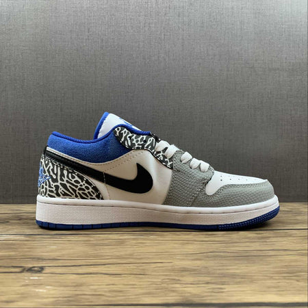 Air Jordan 1 Low White Grey-True Blue Black DM1199-140