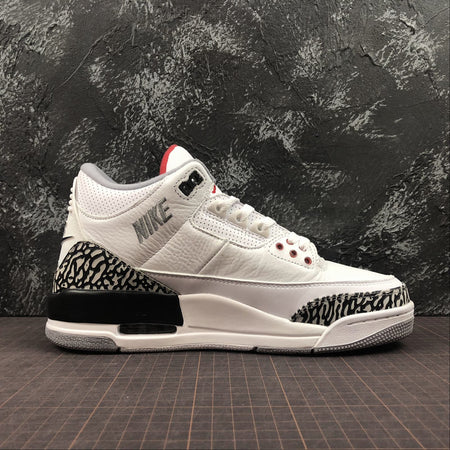 Air Jordan 3 Retro JTH NGR White White-Fire-Red-Black AV6683-160
