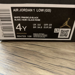 Air Jordan 1 Low (GS) White-Pinksicle-Black 554723-106