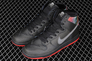 Dunk High Premium SB Black Black Challenge Metallic Silver 313171-028