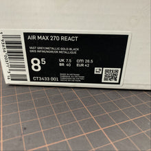 Cargar imagen en el visor de la galería, Air Max 270 React Vast Grey Metallic Gold-Black CT3433-001

