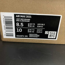 Cargar imagen en el visor de la galería, Air Max 2021 Light Grey Orange DQ4974-181
