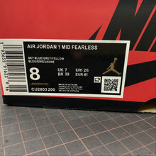 Cargar imagen en el visor de la galería, Air Jordan 1 Mid Fearless Ski Blue Grey Yellow CU2803-200
