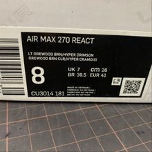 Cargar imagen en el visor de la galería, Air Max 270 React LT Orewood Brn Hyper Crimson CU3014-181
