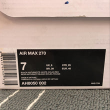 Cargar imagen en el visor de la galería, Air Max 270 Black Anthracite-White-Solar Red AH8050-002
