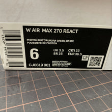 Cargar imagen en el visor de la galería, Air Max 270 React Photon Dust Aurora Green-White CJ0619-001
