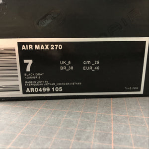 Air Max 270 Black Gray
